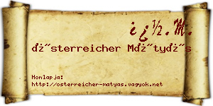 Österreicher Mátyás névjegykártya